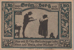 1.5 MARK 1914-1924 Stadt GRÜNBERG Niedrigeren Silesia UNC DEUTSCHLAND Notgeld #PD080 - [11] Emissions Locales