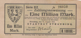 1 MILLION MARK 1923 Stadt STRAUBING Bavaria DEUTSCHLAND Papiergeld Banknote #PK853 - [11] Emissions Locales