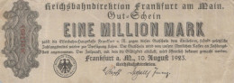 1 MILLION MARK 1923 Stadt FRANKFURT AM MAIN Hesse-Nassau DEUTSCHLAND Papiergeld Banknote #PL016 - Lokale Ausgaben