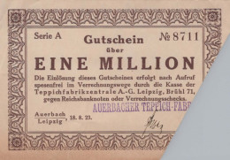 1 MILLION MARK 1923 Stadt LEIPZIG Saxony DEUTSCHLAND Papiergeld Banknote #PK961 - Lokale Ausgaben