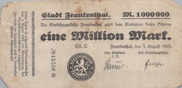 1 MILLION MARK 1923 Stadt FRANKENTHAL Bavaria DEUTSCHLAND Papiergeld Banknote #PK994 - Lokale Ausgaben