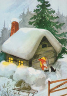 SANTA CLAUS Happy New Year Christmas Vintage Postcard CPSM #PAU555.GB - Santa Claus