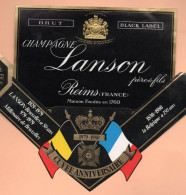 Etiquette De Champagne  "  LANSON   Millénaire De Bruxelles - Champagne