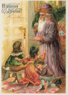 SANTA CLAUS CHILDREN CHRISTMAS Holidays Vintage Postcard CPSM #PAK319.GB - Santa Claus