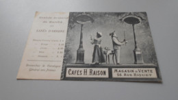 CP PUBLICITAIRE CAFE H RAISON 25 RUE RIQUET PARIS - Andere & Zonder Classificatie