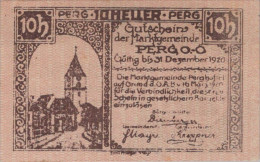 10 HELLER 1920 Stadt PERG Oberösterreich Österreich Notgeld Banknote #PE372 - [11] Local Banknote Issues