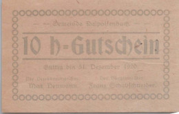 10 HELLER 1920 Stadt Österreich Notgeld Papiergeld Banknote #PE538 - [11] Local Banknote Issues