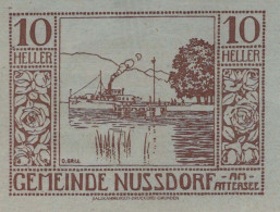 10 HELLER 1920 Stadt NUSSDORF AM ATTERSEE Oberösterreich Österreich #PE441 - [11] Emissions Locales