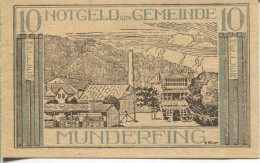 10 HELLER 1920 Stadt MUNDERFING Oberösterreich Österreich Notgeld Papiergeld Banknote #PL794 - [11] Lokale Uitgaven