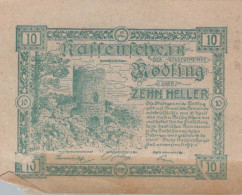 10 HELLER 1920 Stadt MoDLING Niedrigeren Österreich Notgeld Banknote #PD876 - [11] Emissions Locales