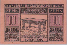 10 HELLER 1920 Stadt MARCHTRENK Oberösterreich Österreich Notgeld #PJ226 - [11] Lokale Uitgaven
