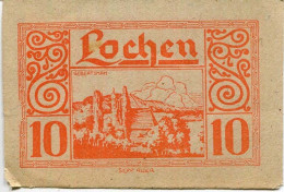 10 HELLER 1920 Stadt LOCHEN Oberösterreich Österreich Notgeld Papiergeld Banknote #PL714 - [11] Lokale Uitgaven