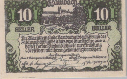 10 HELLER 1920 Stadt LAMBACH Oberösterreich Österreich Notgeld Papiergeld Banknote #PG897 - [11] Lokale Uitgaven
