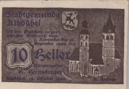 10 HELLER 1920 Stadt KITZBÜHEL Tyrol Österreich Notgeld Banknote #PD684 - [11] Local Banknote Issues