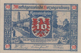 10 HELLER 1920 Stadt HERZOGENBURG Niedrigeren Österreich Notgeld #PI419 - [11] Lokale Uitgaven