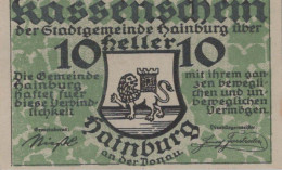 10 HELLER 1920 Stadt HAINBURG AN DER DONAU Niedrigeren Österreich #PD675 - [11] Emissions Locales