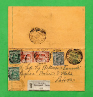BIGLIETTO Postale -1919 - B.16. MICHETTI. C. 25. RACC. Da GENOVA Per PADOVA 4-10-1922. - Postwaardestukken
