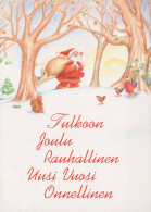 PÈRE NOËL Bonne Année Noël Vintage Carte Postale CPSM #PAU557.FR - Santa Claus