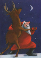 PÈRE NOËL NOËL Fêtes Voeux Vintage Carte Postale CPSM #PAJ961.FR - Santa Claus