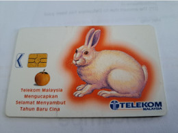 MALAYSIA  /   CHIPCARD RM 10 /  YEAR OF THE RABBITT/ NICE USED CARD    **16760*** - Malaysia