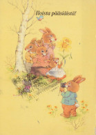 EASTER RABBIT Vintage Postcard CPSM #PBO557.GB - Pasen