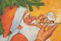 SANTA CLAUS Happy New Year Christmas Vintage Postcard CPSM #PBL121.GB - Kerstman