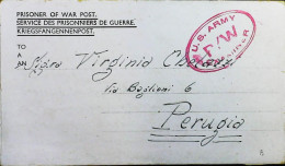 POW WW2 – WWII Italian Prisoner Of War In ITALIA - CIVILIAN INTERNEE CAMP - Censorship Censure Geprüft  – S7763 - Military Mail (PM)