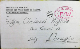 POW WW2 – WWII Italian Prisoner Of War In ALGERIA - Censorship Censure Geprüft  – S7757 - Military Mail (PM)