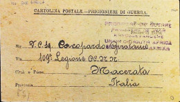 POW WW2 – WWII Italian Prisoner Of War In SOUTH AFRICA - Censorship Censure Geprüft  – S7752 - Poste Militaire (PM)