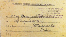 POW WW2 – WWII Italian Prisoner Of War In SOUTH AFRICA - Censorship Censure Geprüft  – S7752 - Posta Militare (PM)