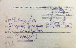 POW WW2 – WWII Italian Prisoner Of War In SOUTH AFRICA - Censorship Censure Geprüft  – S7743 - Poste Militaire (PM)