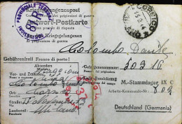 POW WW2 – WWII Italian Prisoner Of War In Germany - Censorship Censure Geprüft  – S7695 - Poste Militaire (PM)