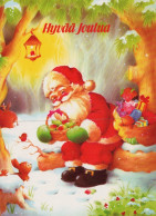 PAPÁ NOEL NAVIDAD Fiesta Vintage Tarjeta Postal CPSM #PAK659.ES - Santa Claus