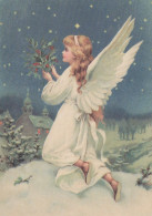 ÁNGEL NAVIDAD Vintage Tarjeta Postal CPSM #PAH710.ES - Angels