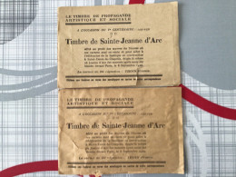 LOT De 2 Carnets De Timbres SAINTE JEANNE D’ARC Complets Mais Les Timbres Sont Collés - Blokken & Postzegelboekjes