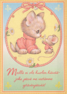 CHAT CHAT Animaux Vintage Carte Postale CPSM #PBQ979.FR - Katzen