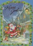 PÈRE NOËL Bonne Année Noël Vintage Carte Postale CPSM #PBL514.FR - Santa Claus