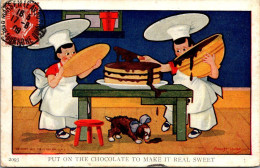 (02/06/24) THEME ILLUSTRATEURS-CPA AUGUST HU.... - A IDENTIFIER - PUT ON THE CHOCOLATE TO MAKE IT REAL SWEET - Autres & Non Classés