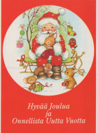 WEIHNACHTSMANN SANTA CLAUS WEIHNACHTSFERIEN Vintage Postkarte CPSM #PAK592.DE - Santa Claus