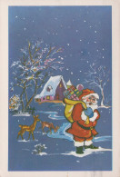WEIHNACHTSMANN SANTA CLAUS WEIHNACHTSFERIEN Vintage Postkarte CPSM #PAK097.DE - Santa Claus