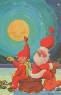 WEIHNACHTSMANN SANTA CLAUS WEIHNACHTSFERIEN Vintage Postkarte CPSMPF #PAJ411.DE - Santa Claus