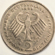 Germany Federal Republic - 2 Mark 1969 F, Konrad Adenauer, KM# 124 (#4817) - 2 Mark