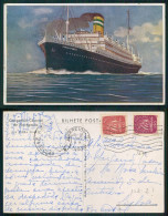 BARCOS SHIP BATEAU PAQUEBOT STEAMER [ BARCOS # 05279 ] -PORTUGAL COMPANHIA NACIONAL NAVEGAÇÃO PAQUETE SERPA PINTO 1948 - Dampfer