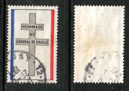 FRANCE   HOMMAGE To GENERAL DE GAULLE LABEL USED  (CONDITION PER SCAN) (GL1-17) - Sonstige & Ohne Zuordnung