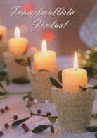 Feliz Año Navidad VELA Vintage Tarjeta Postal CPSM #PBN807.ES - New Year