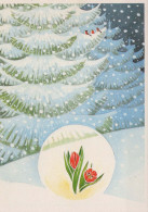 Feliz Año Navidad Vintage Tarjeta Postal CPSM #PBN436.ES - New Year