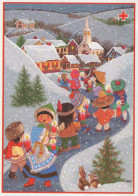 Buon Anno Natale BAMBINO Vintage Cartolina CPSM #PAY723.IT - New Year