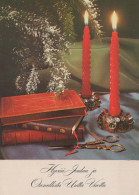 Buon Anno Natale CANDELA Vintage Cartolina CPSM #PAZ553.IT - Nouvel An
