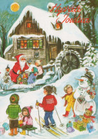 Buon Anno Natale PUPAZZO BAMBINO Vintage Cartolina CPSM #PAZ680.IT - Nouvel An