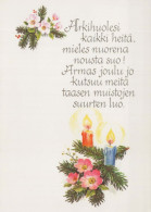 Buon Anno Natale CANDELA Vintage Cartolina CPSM #PAZ311.IT - Nouvel An